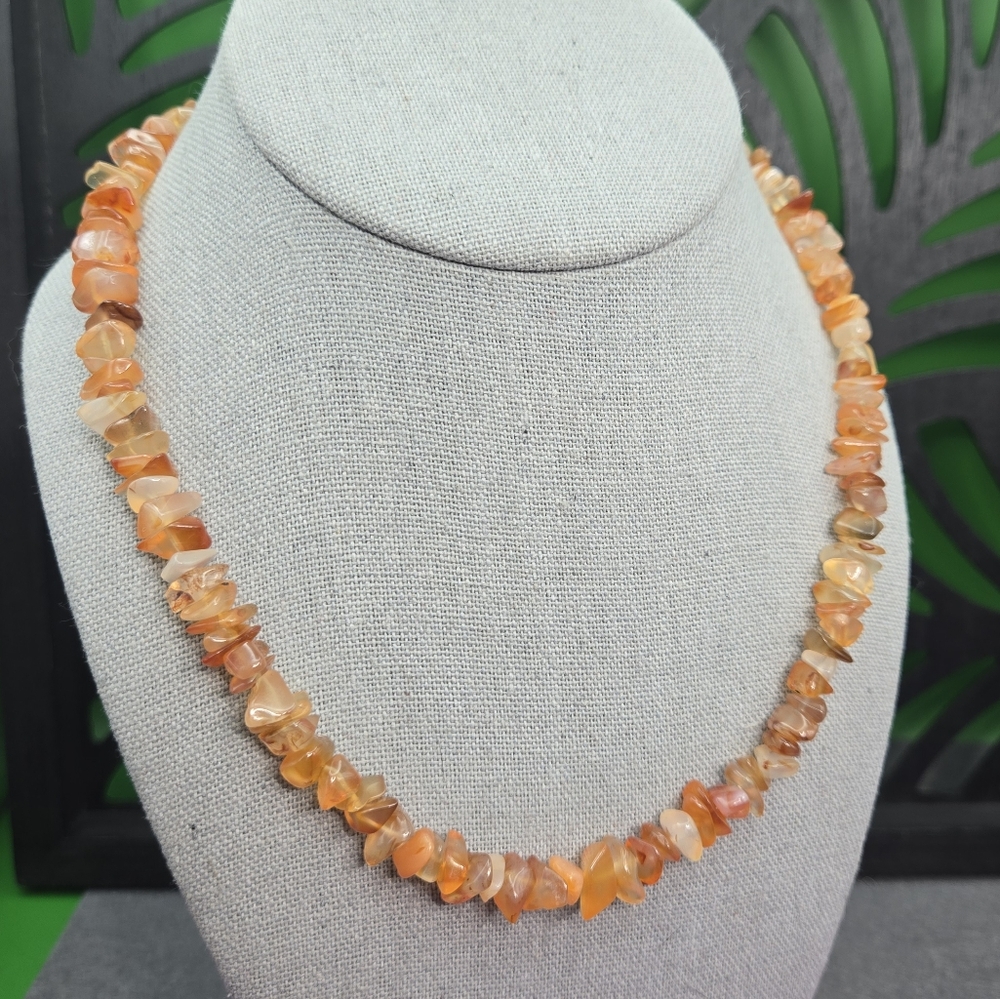 Carnelian Chip Necklace - Picture 2 of 4